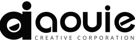aouie black with text